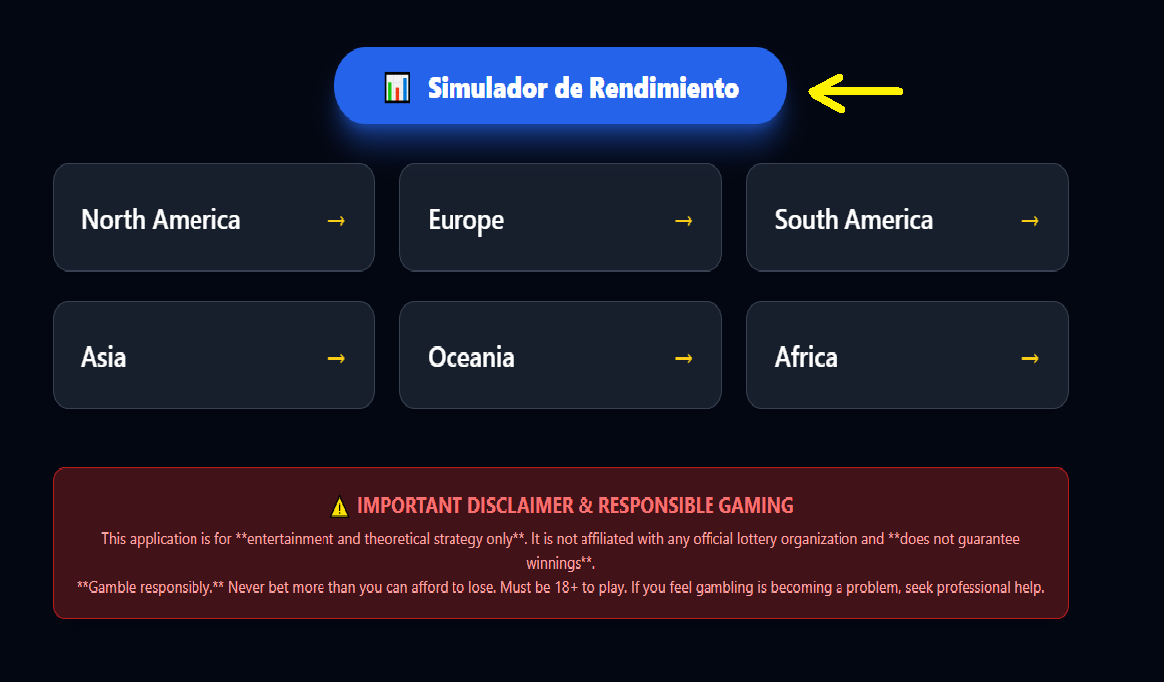 Global Lotto Pro - Lottery Selection Interface